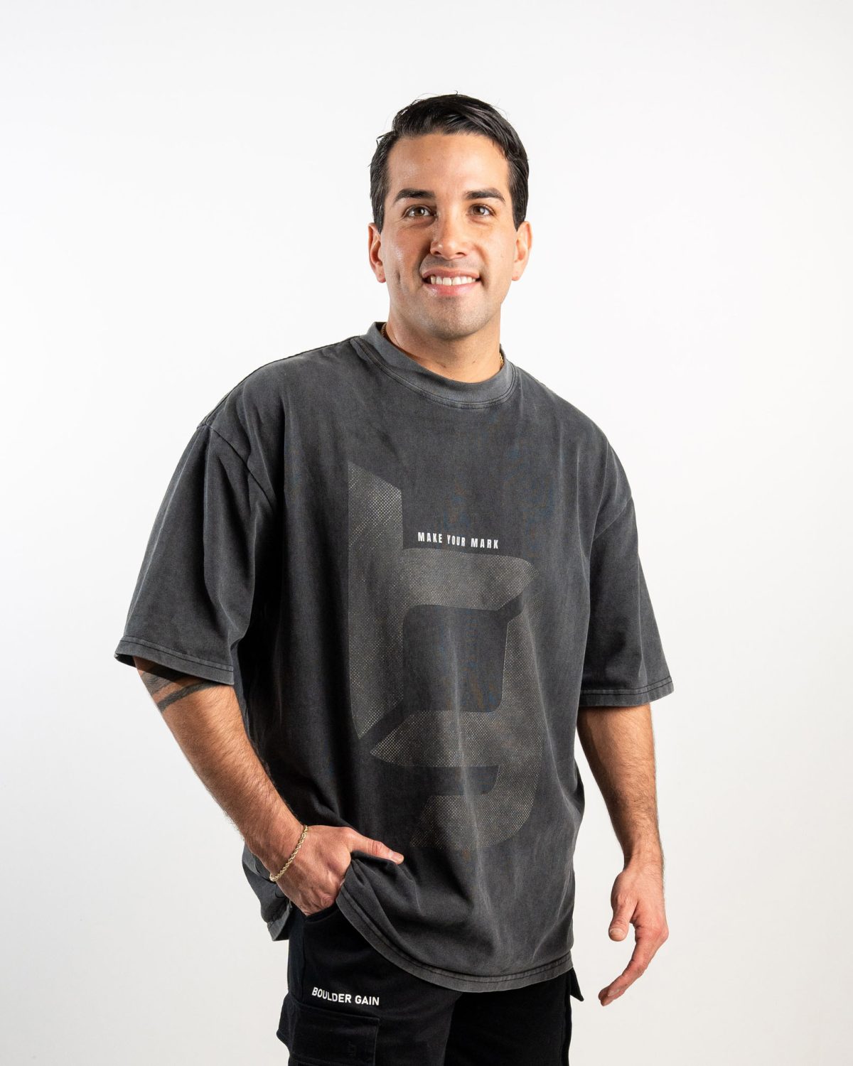 M.Y.M  Stone Washed Black T-Shirt