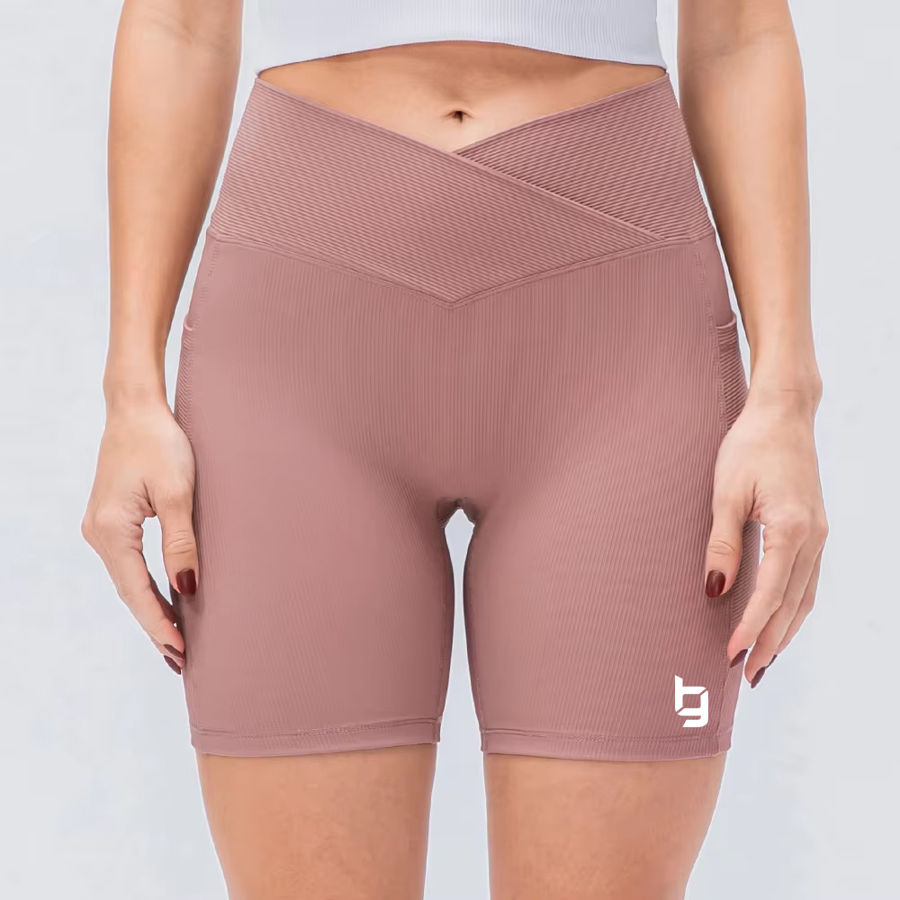 SculptFlex Crossover Ribbed Shorts